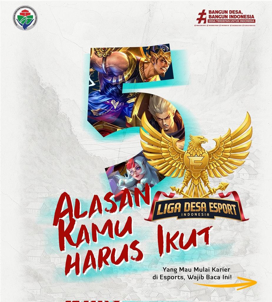 Saatnya Buktiin Skill-mu di Liga Desa Esport 2026..! 
Jangan cuma jadi penonton - gabung dan tunjukin kemampuan terbaikmu di ajang paling seru antar desa se-Indonesia! 💪
#LigaDesaEsports2026 
#LigaDesaEsports 
#tournamentmobilelegends