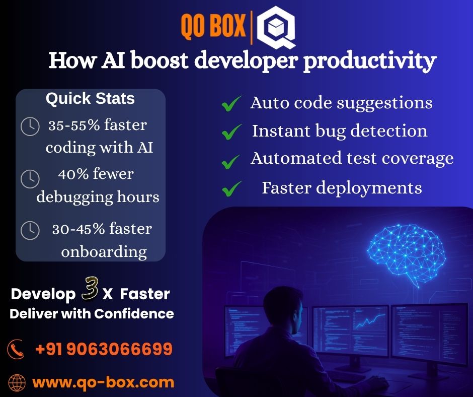 QoBox's tweet image. AI boosts your team&apos;s productivity with faster coding, instant bug detection, automated testing, and smoother deployments.
Deliver better software in less time — with confidence.
📞 +91 90630 66699
🌐 qo-box.com

#QOBOX #AIForDevelopers #AIAutomation…