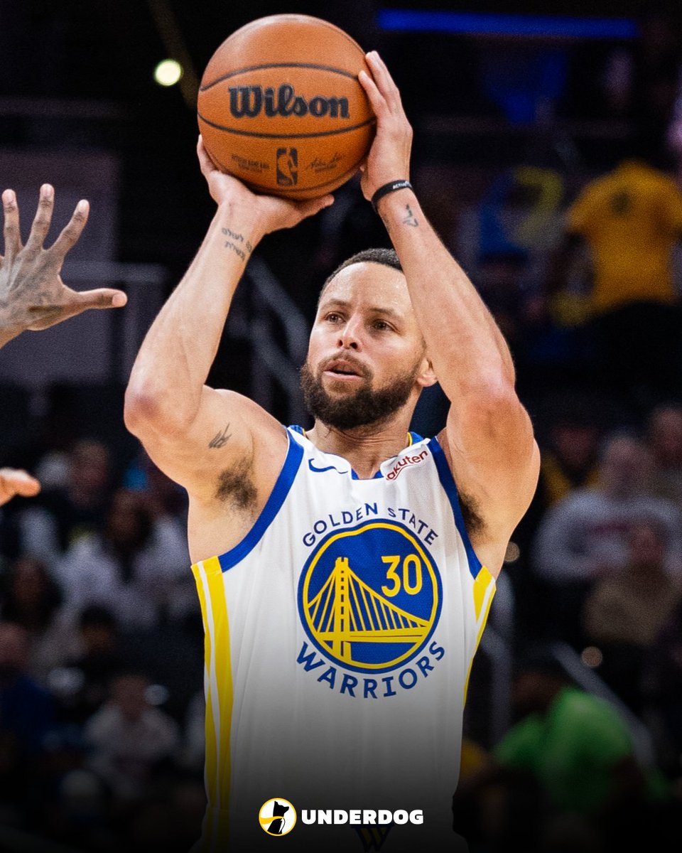 UnderdogNBA's tweet image. Stephen Curry in win vs. Spurs:

46 PTS (31 in 2H)
5 REB
5 AST
5 3PM
13-25 FG
15-16 FT

Passes Kevin Durant for 9th-most 40-point games (73).