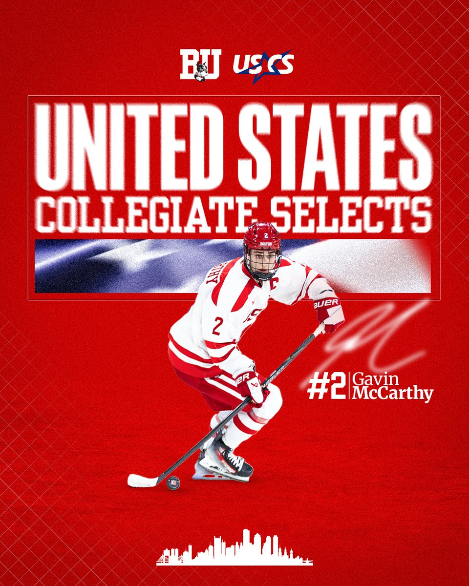 TerrierHockey's tweet image. You've heard of #BUSA, now get ready for #BUSCS.

Congrats to Gavin McCarthy on being named to the U.S. Collegiate Selects roster for the Spengler Cup!

📰: goterriers.com/news/2025/11/1…