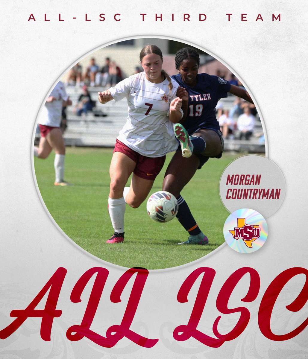 🌟LSC-ALL CONFERENCE🌟 (3/4)

<a href="/MSUTXWSoc/">Midwestern State Women’s Soccer</a> - Sloane Sullivan, Morgan Countryman, and Lauren Short round out the all-conference honorees on the All-LSC Third Team!

#StangGang