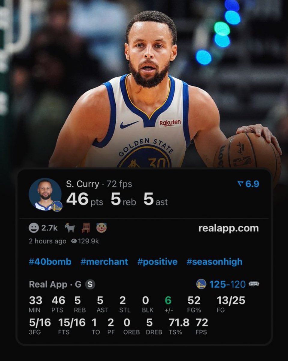 TheNightMVP's tweet photo. Te amo y lo haré toda mi vida, gracias por tanta magia y tanto show.

Gracias por una exhibición más Stephen Curry. https://t.co/d3hk6UE5Bp