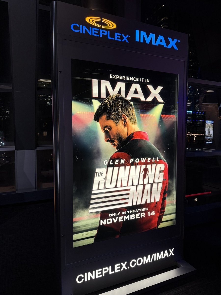 mikeaalves's tweet image. Thank you for the advance screening of The Running Man ! #RunningManMovie @runningmanmovie #RunningManTO #RunningManToronto @paramountpics @pursuitocr @moviescenecanada @cinemascineplex @cineplexmovies @sceneplusrewards @cinemaniaxnet @glenpowell @edgarwright @gofobo_official 🍿