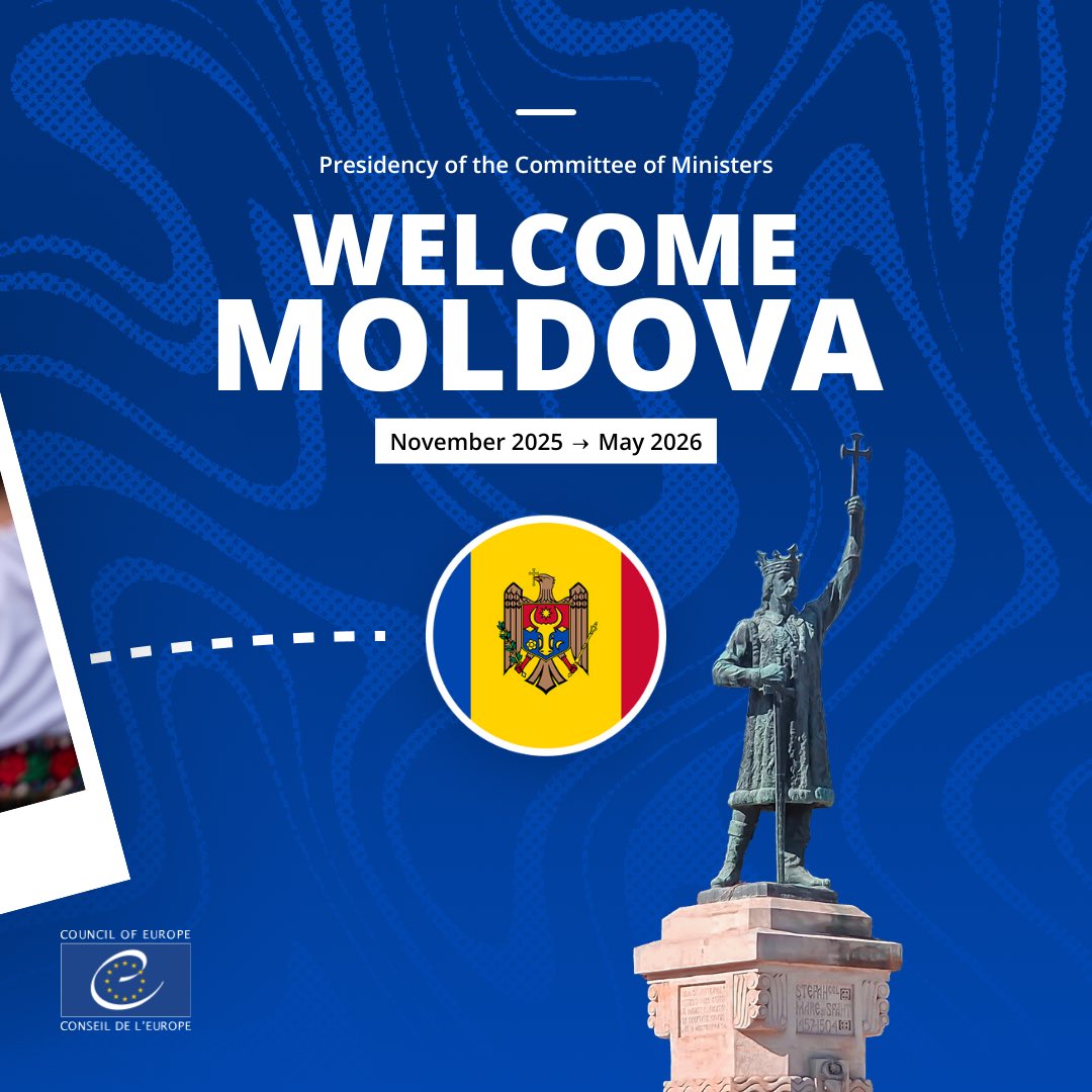 After six months, it’s time to say thank you to the Maltese 🇲🇹 Presidency of the Committee of Ministers of the Council of Europe!

Tomorrow, we say hello to Moldova 🇲🇩!