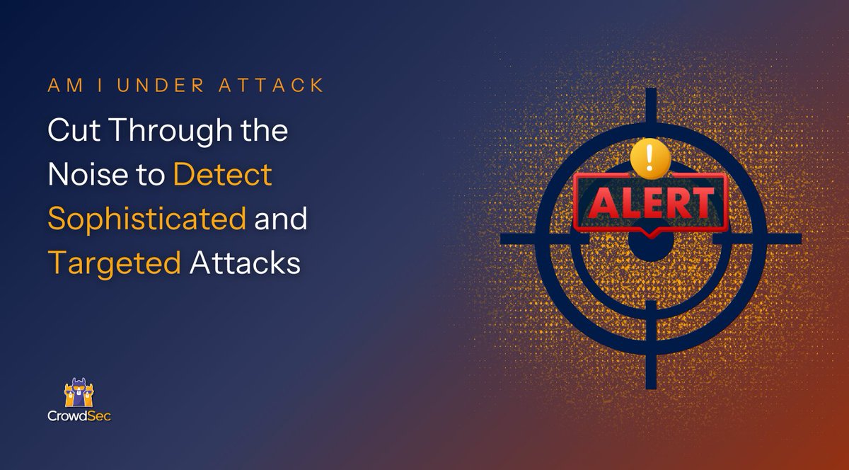 Crowd_Security's tweet image. Don’t let targeted attacks slip through the cracks.  

With Am I Under Attack, CrowdSec’s AI-driven feature, you can detect unusual activity surges, identify coordinated attack patterns, and get alerted the moment it happens, turning your response time from hours into minutes.…