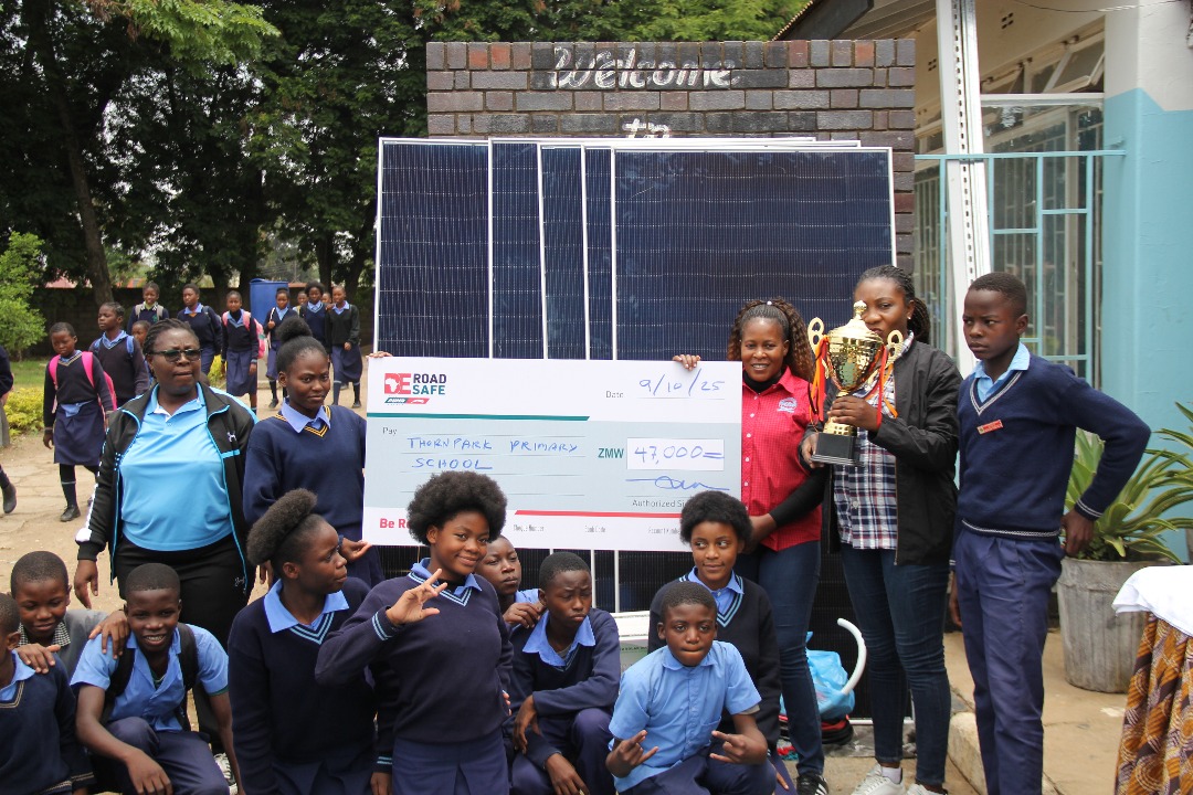 Roadsafetyz's tweet photo. On Friday, 7th November 2025, the Zambia Road Safety Trust, in partnership with @Amend and Puma Energy Zambia, held a prize-giving ceremony at Thorn Park Primary School to close the 2025 Road Safety Drawing Competition. Thorn Park Primary emerged as the overall winner! https://t.co/XMg3571XkT