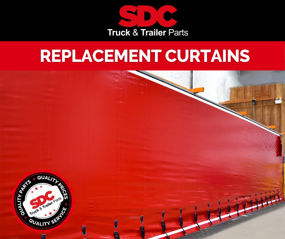 SDCParts's tweet image. Replacement Curtains available for collection or delivery in the UK and Ireland.

☑️ Can be purchased separately or as part of a complete trailer refurb kit.

📲 Contact your local rep or Parts branch for pricing.

#trailerrepair #refurbishment #semitrailer #curtains