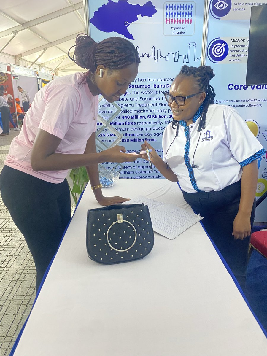 NairobiWater's tweet image. All your water &amp;amp; sewer concerns answered ON THE SPOT! We&apos;re at the Kenya Home Expo, KICC until Nov 16. 

Don&apos;t miss this chance for a free consultation. Karibu! 👋  #KenyaHomeExpo #KICC #WaterSolutions #HomeImprovement #Nairobi