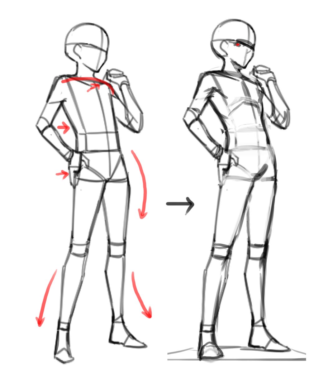 Kcreed11's tweet image. 원포인트 인체들~! 
내가 생각 했던 것보다 훨~~씬 모델 포즈로 힘을 주고 있는 
느낌 내보기
다 됬다고 생각 했을 때 한번 더 수정해보면 좋아질 때가 있어요
