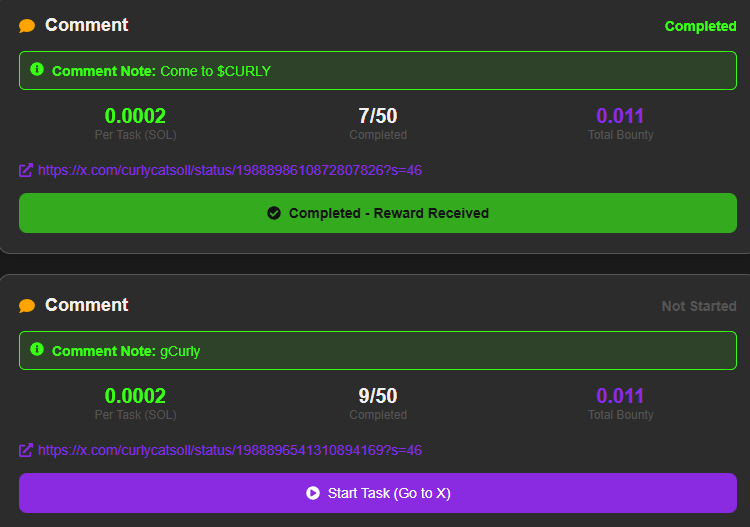 Curlycatsoll's tweet photo. We've started adding new quests.

Join https://t.co/GvewmrADqH, complete simple quests, and earn $SOL rewards.

🔗 https://t.co/lrj53oe226 https://t.co/tzHeVmtcW0