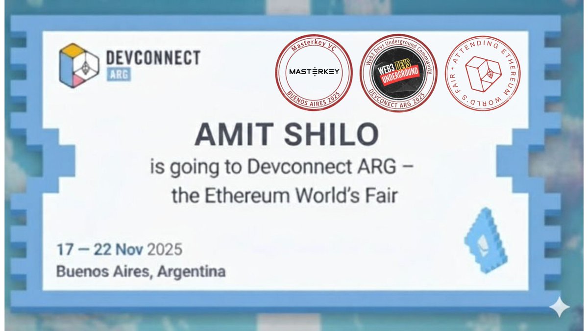 Amit_Masterkey's tweet image. 🚀 Buenos Aires, here I come! 🇦🇷✨
Hope to see as many of you as possible at Devconnect Argentina!
I&apos;m also organizing some events there, so feel free to stop by and say hi😊
Our Events: lnkd.in/d-da-AZ2