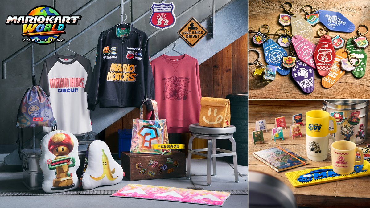 N_Officialstore's tweet image. [新商品]『マリオカート ワールド』をテーマにしたオリジナルグッズが新登場。#NintendoFUKUOKA、#NintendoTOKYO など各直営オフィシャルストアと #マイニンテンドーストア で、本日から販売します。#マリオカートワールド
store-jp.nintendo.com/feature/featur…