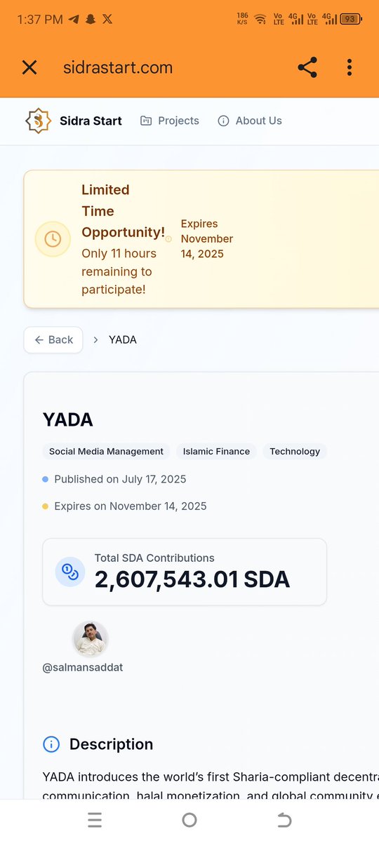 SidraGemWorlds's tweet image. 🔥 Only 11 hours left!
🚀 2.6 million SDA already contributed
👥 11.6K investors joined the YADA revolution!

Project link👇👇👇
sidrastart.com/project/1e9232…

#YADA #SidraChain #FinalHours