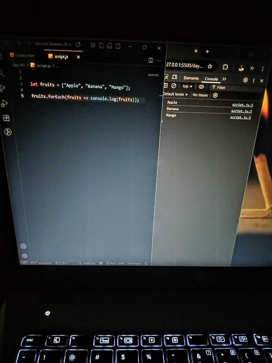 Okeyodev's tweet image. Day 41/90: for...of &amp;amp; forEach modern looping 🌀

Clean syntax. Fast reading.

fruits.forEach(f =&amp;gt; console.log(f))

Simplicity wins.

#JavaScript #FrontendDev #90DaysOfCode