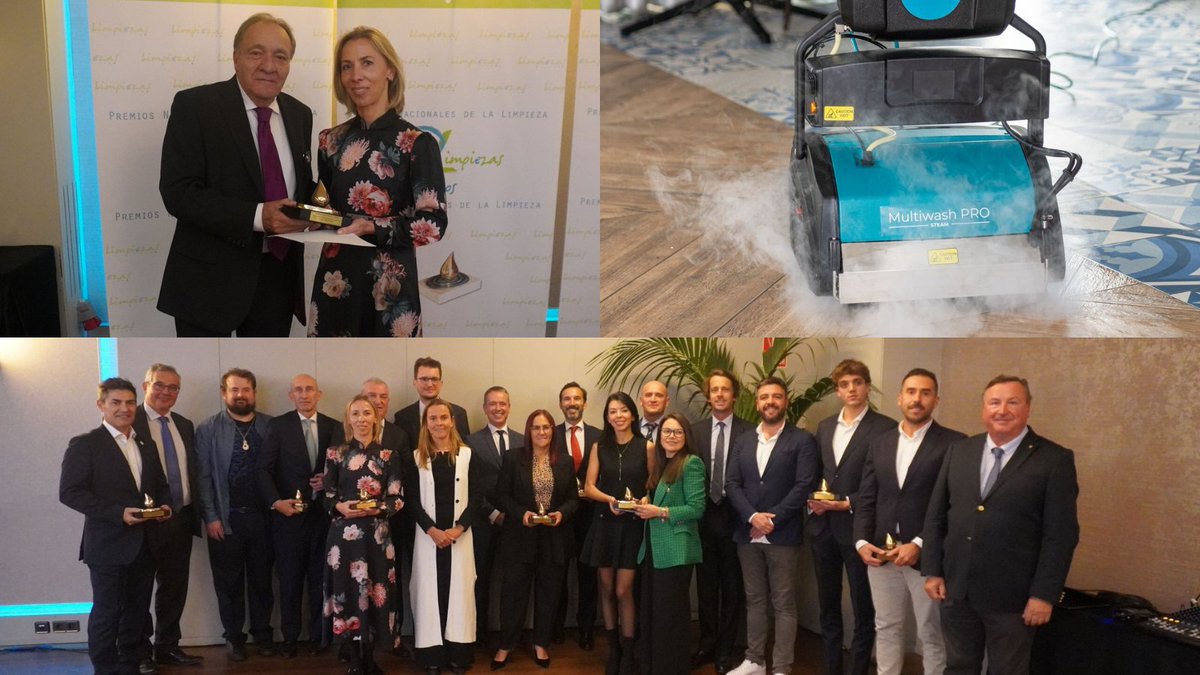 TruvoxInt's tweet image. Congratulations to Internaco División Limpieza for winning the Lifetime Achievement Award in Research and Innovation with the Multiwash PRO Steam at the National Cleaning Awards last week! 

#multiwash #awardwinner #nationalcleaningawards #internaco
