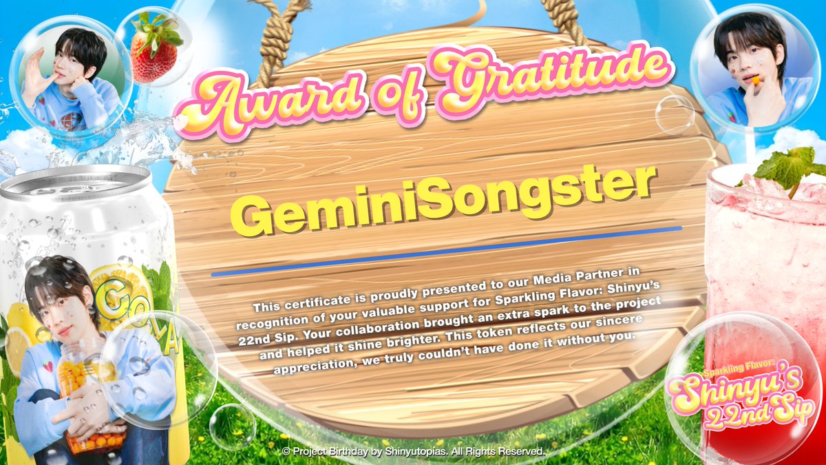 We thank you very much <a href="/Shinyutopias/">최고의 선장, 유야! 🍓🫧</a> for trusting us to be the media partner for your project. May you be more successful and may we work together in the future and on other projects!