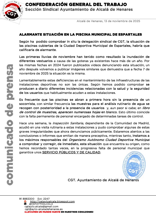 CGT Ayto Alcalá tweet media