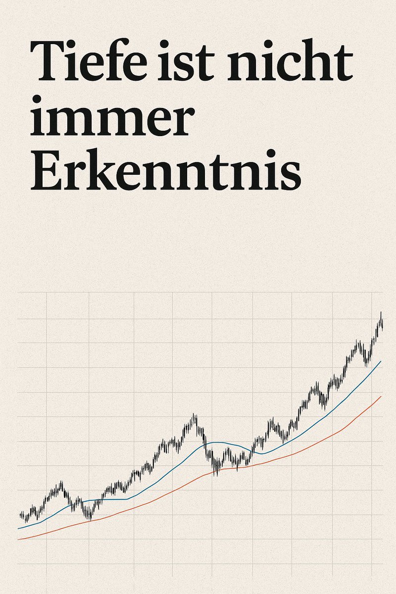 Viele Privatanleger graben immer tiefer in Zahlen, Modellen und Bewertungen 🔎 – in der Hoffnung, dort den entscheidenden Vorsprung zu finden.
Dabei entsteht Erkenntnis nicht in der Tiefe der Details, sondern im Blick für das Wesentliche.
👉 substack.com/@whirlwind360/…