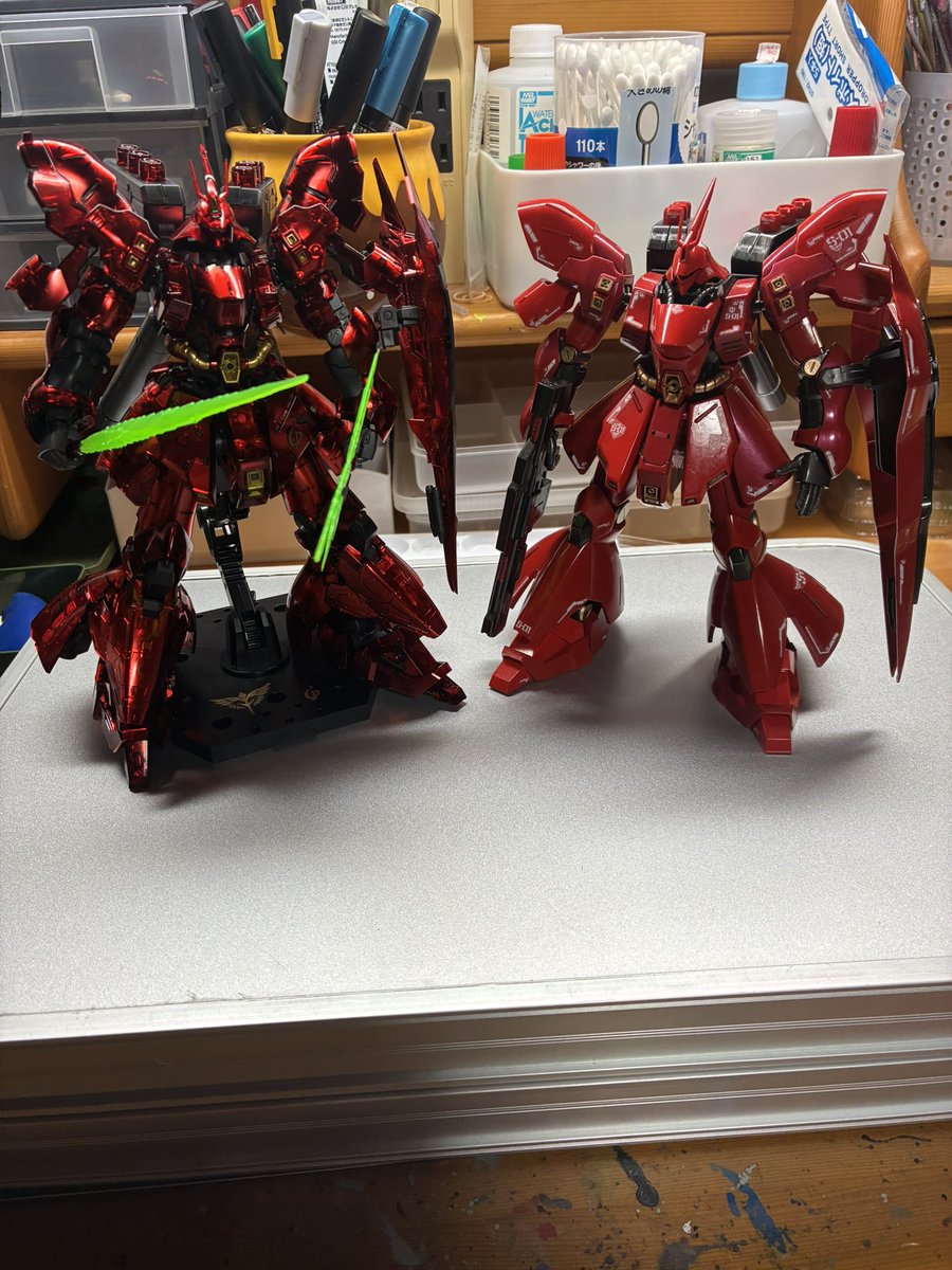 ガンプラ好きな人と繋がりたい #ガンプラ hguc νガンダムとサザビー rg