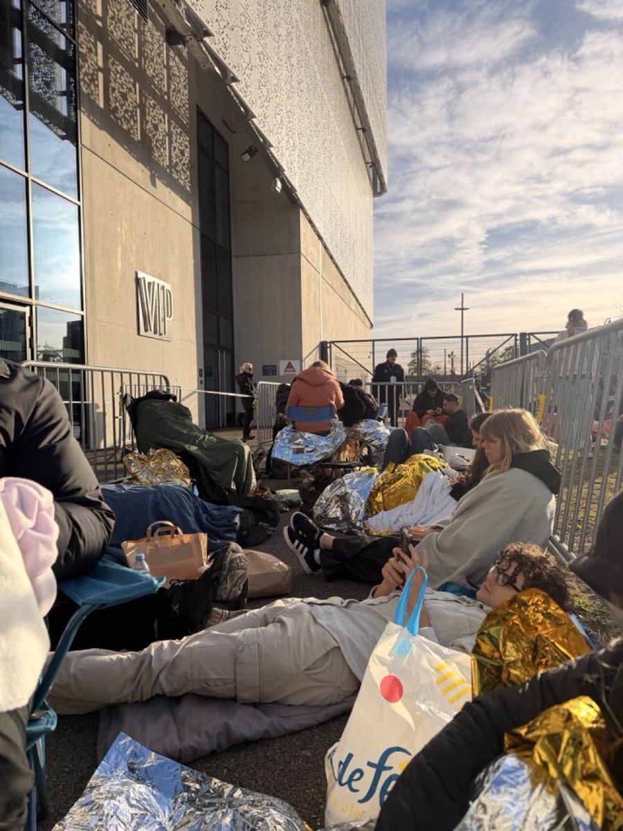 French fans are lining up outside the LDLC Arena in Lyon.