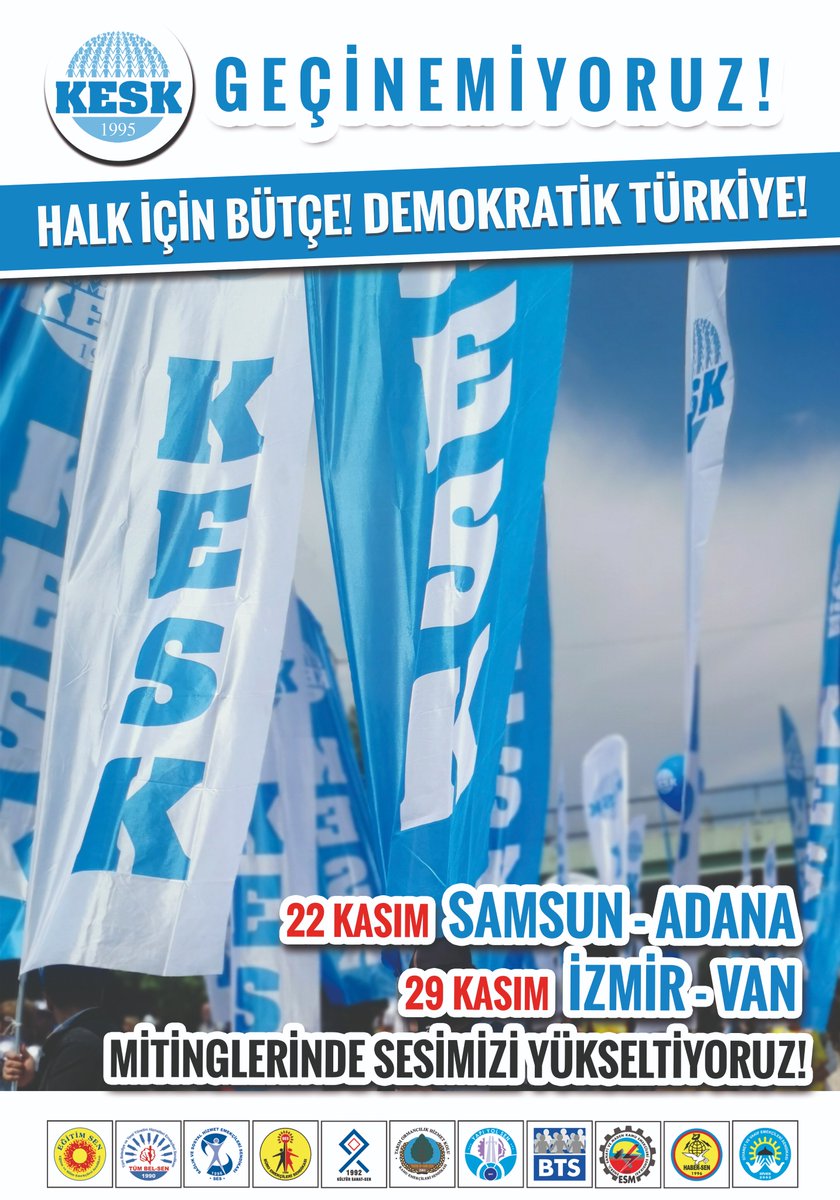 🔴GEÇİNEMİYORUZ!
🔴HALK İÇİN BÜTÇE, DEMOKRATİK TÜRKİYE İÇİN BİRLEŞELİM!

📢Sadece emekçileri değil, “ülkede yaşanan sömürü ve kölelik düzenine itirazım var” diyen her yurttaşımızı, tüm sendika ve konfederasyonları, emek ve demokrasi örgütlerini, Halktan, Emekten Yana Bütçe