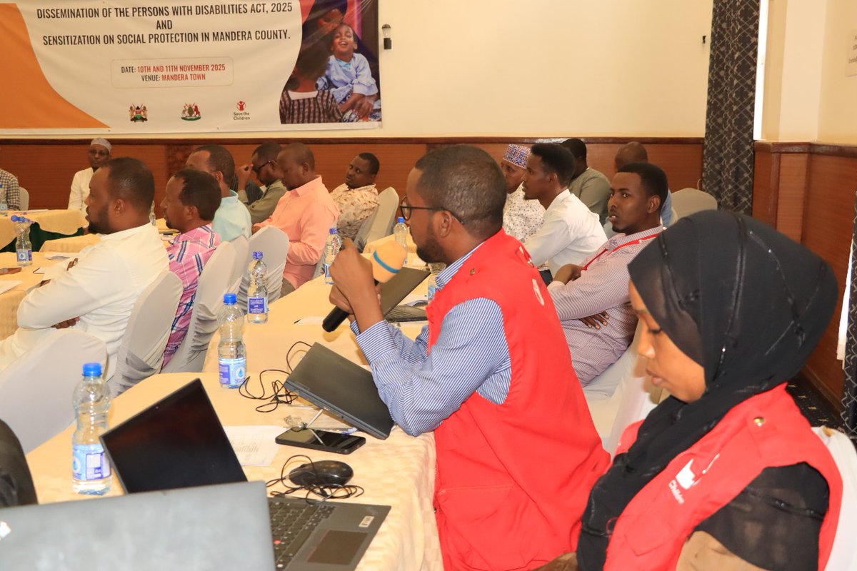 SaveChildren_KE's tweet image. @SaveChildren_KE, through the UKAM-ACCEPT Project, supported the @Mandera_cgvt, @Ncpwds, and the @klrcKE in hosting a two-day forum to disseminate the Persons with Disabilities Act, 2025, and sensitize stakeholders on social protection.

The forum strengthened understanding of…