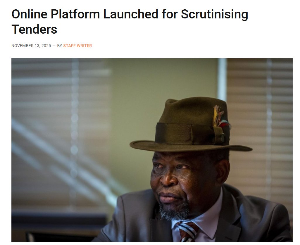 At the core  is Tech 

🇿🇦The National Treasury has introduced a groundbreaking online platform that allows citizens to examine government tenders with suppliers in unprecedented detail, marking a significant advance in efforts to combat corruption within public procurement. The