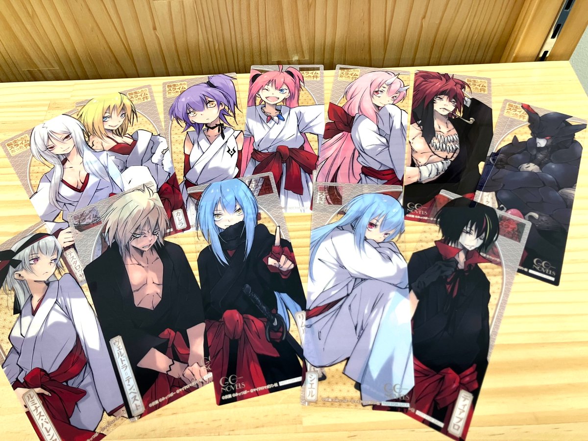 MMeigyouK's tweet image. #転スラ原作完結 記念フェア特典「クリアしおり」のサンプルが届きました！
紙じゃないぜ！！クリア素材だぜ！！！
めっちゃ豪華なしおりを是非手に入れてくださいね！
#転スラ #GCノベルズ
■フェア詳細はこちら
gcnovels.jp/blog/526