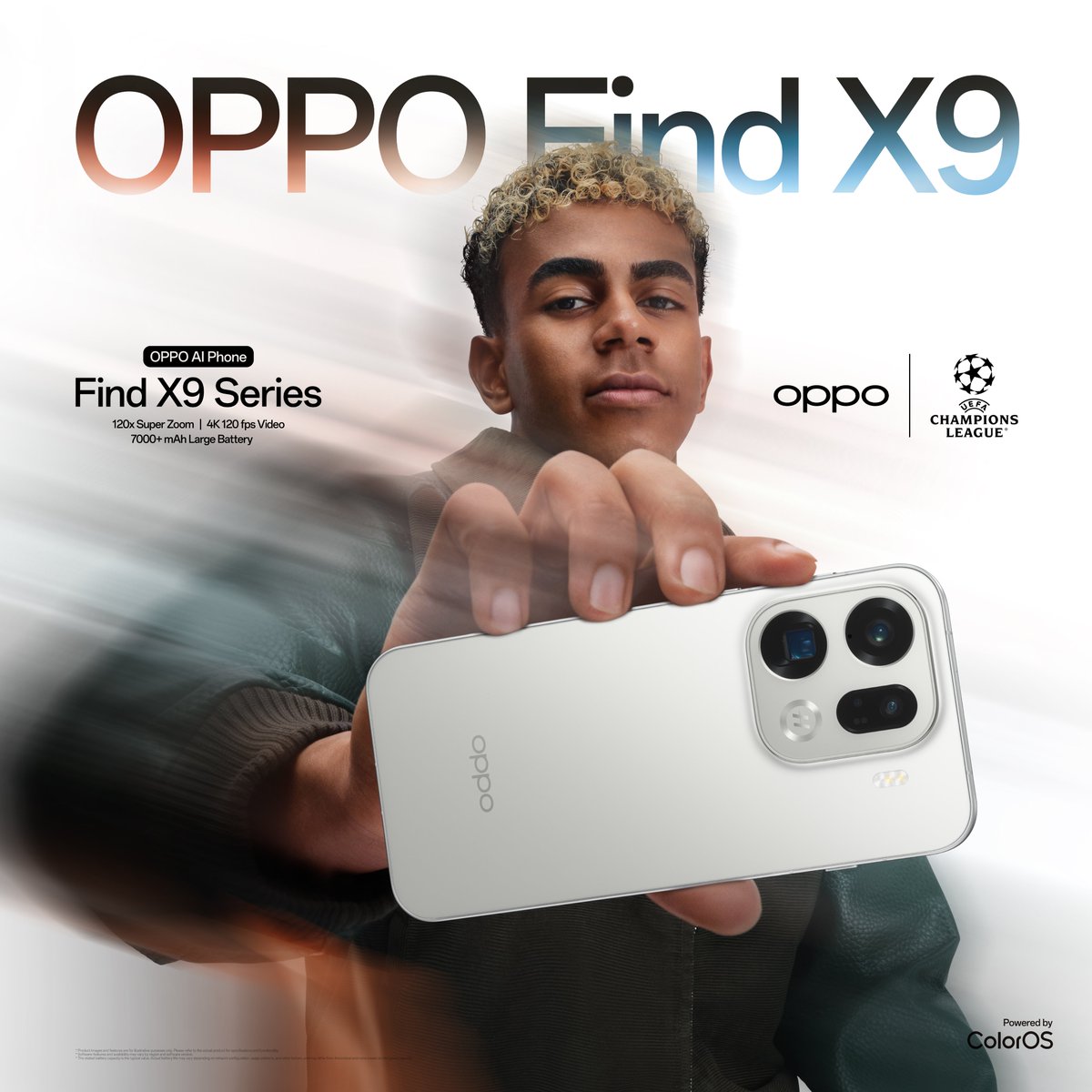 9️⃣🤝🔟

Discover elite performance with Lamine Yamal and the #OPPOFindX9Series 📸

#OPPOxYamal #OPPOMatchdayPhone #MakeYourMoment #OPPOxUCL26