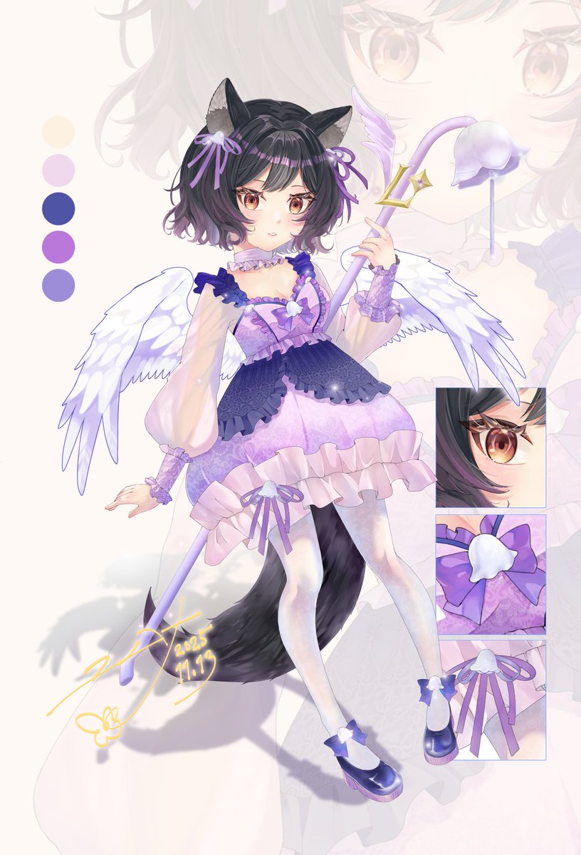 space0409's tweet image. 既然萬聖節過了
就不是萬聖節ver
是天使ver了

#蘭蘭的畫冊LA