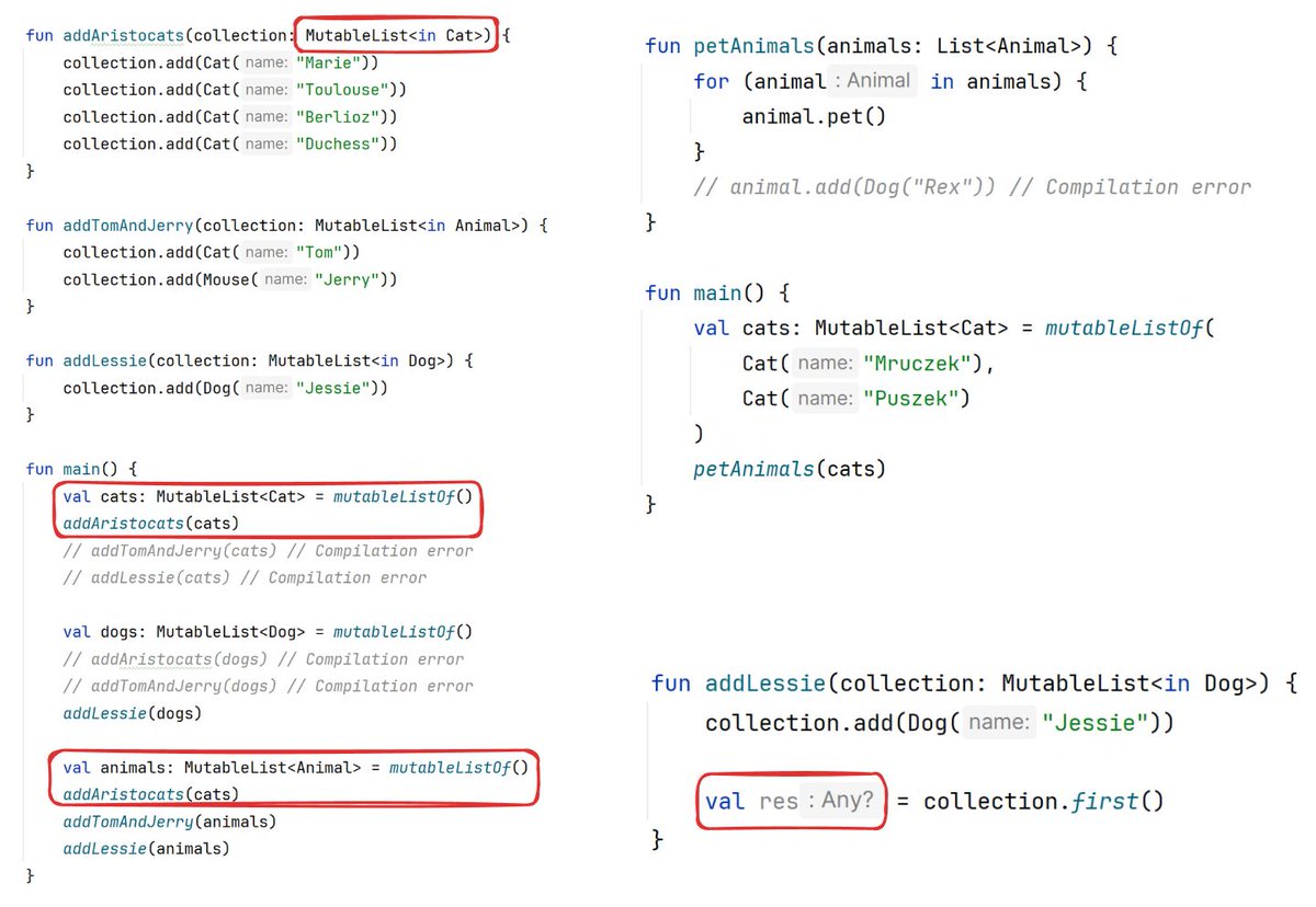 marcinmoskala's tweet image. Most developers know they can limit collection mutability using read-only type, but did you know you can also specify a type particularly for adding a specific type to a collection? 🤔