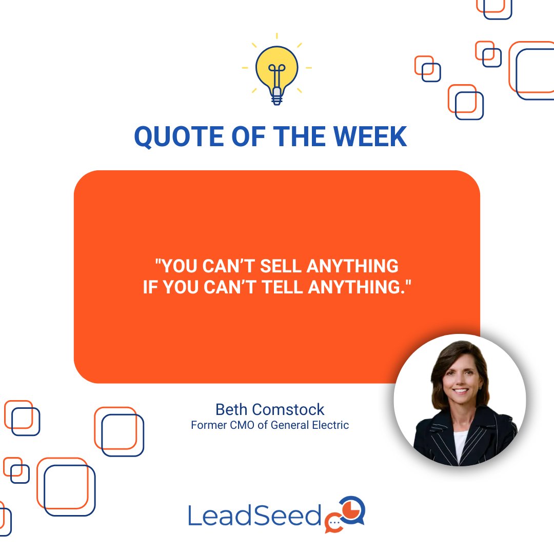 #QuoteOfTheWeek #B2Bmarketing
Discover how to boost your leadgen by visiting LeadSeed website 🚀