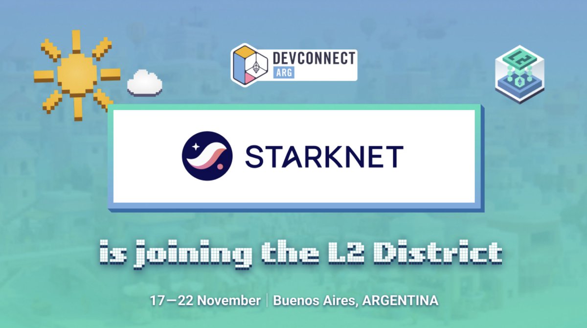 <a href="/paradex/">Paradex</a> <a href="/class_lambda/">LambdaClass</a> 4/ Ethereum World’s Fair, Nov 17 to Nov 22 🗓️

Stop by the Starknet space at Devconnect to explore our vision for:
 &gt; Privacy
 &gt; Client-side proving
 &gt; BTCFi secured by Ethereum

Meet the team, grab some merch, and catch alpha on what’s next.

Grab your ticket for Devconnect: