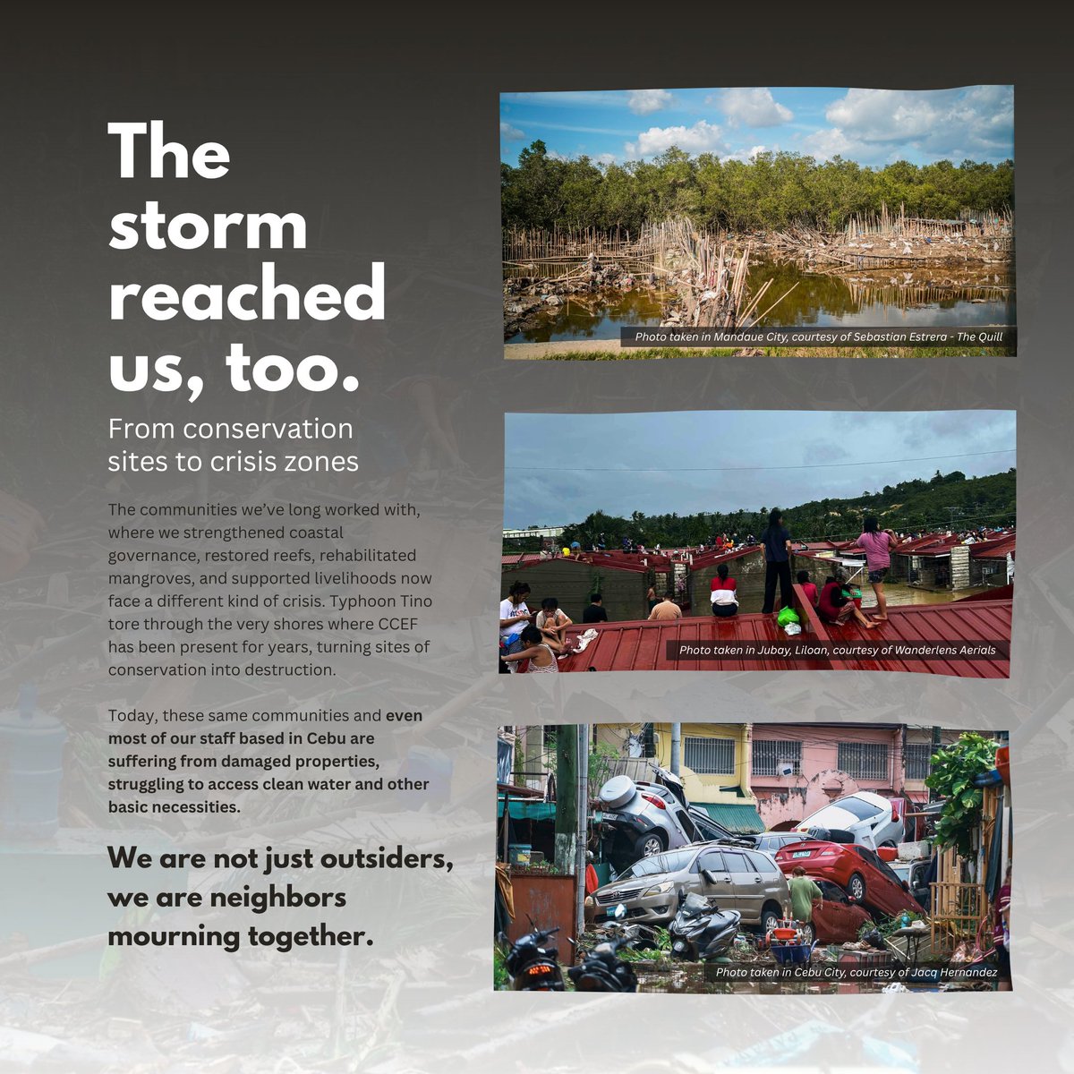 CCEF_PH's tweet image. The damage is deep and personal—from fisherfolk to staff. But so is our resolve. Help CCEF bring urgent aid and hope to coastal families hit by Typhoon Tino. Scan the QR or donate via PayPal: coast.ph/support/help-t…

#RiseBeyondTino #CCEF