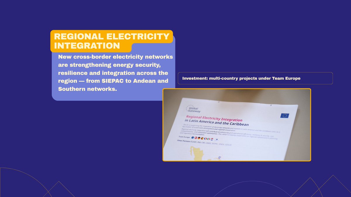 🌐 The EU-LAC Global Gateway Investment Agenda seeks to enable the European Union member states and the countries in Latin America and the Caribbean to work together to invest in projects that boost growth in four areas:🌱 the green transition🎓 human development💻 the digital