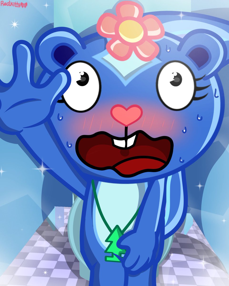 Juliahtf's tweet photo. Petunia is struggling because there is no toilet paper.!!!!!!:>💙
#happytreefriends #htfmeme #htf #petuniahtf 

I'm trying to do a Meme, so don't get be serious^^💗🎀 https://t.co/KUT9B1DeVB