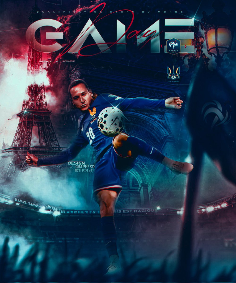 GraphfxdD's tweet image. 𝑪𝒆 𝒔𝒐𝒊𝒓, 𝒕𝒐𝒖𝒕 𝒖𝒏 𝒑𝒂𝒚𝒔 𝒅𝒆𝒓𝒓𝒊𝒆̀𝒓𝒆 𝒍𝒆𝒔 𝑩𝒍𝒆𝒖𝒔 💙

🇫🇷🇺🇦 Un match décisif pour décrocher le billet à la Coupe du Monde 2026 🌎

Rendez-vous à 20h45 sur TF1 📺 #graphfxd #equipedefrance