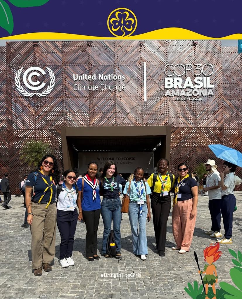 We are at #COP30 with WAGGGS, where our young leaders are ensuring girls' voices are at the forefront of climate action. They are demanding climate justice, equal access to resources, and education to shape a more sustainable future. #ClimateJustice #GirlsInAction  #WAGGGSImpact