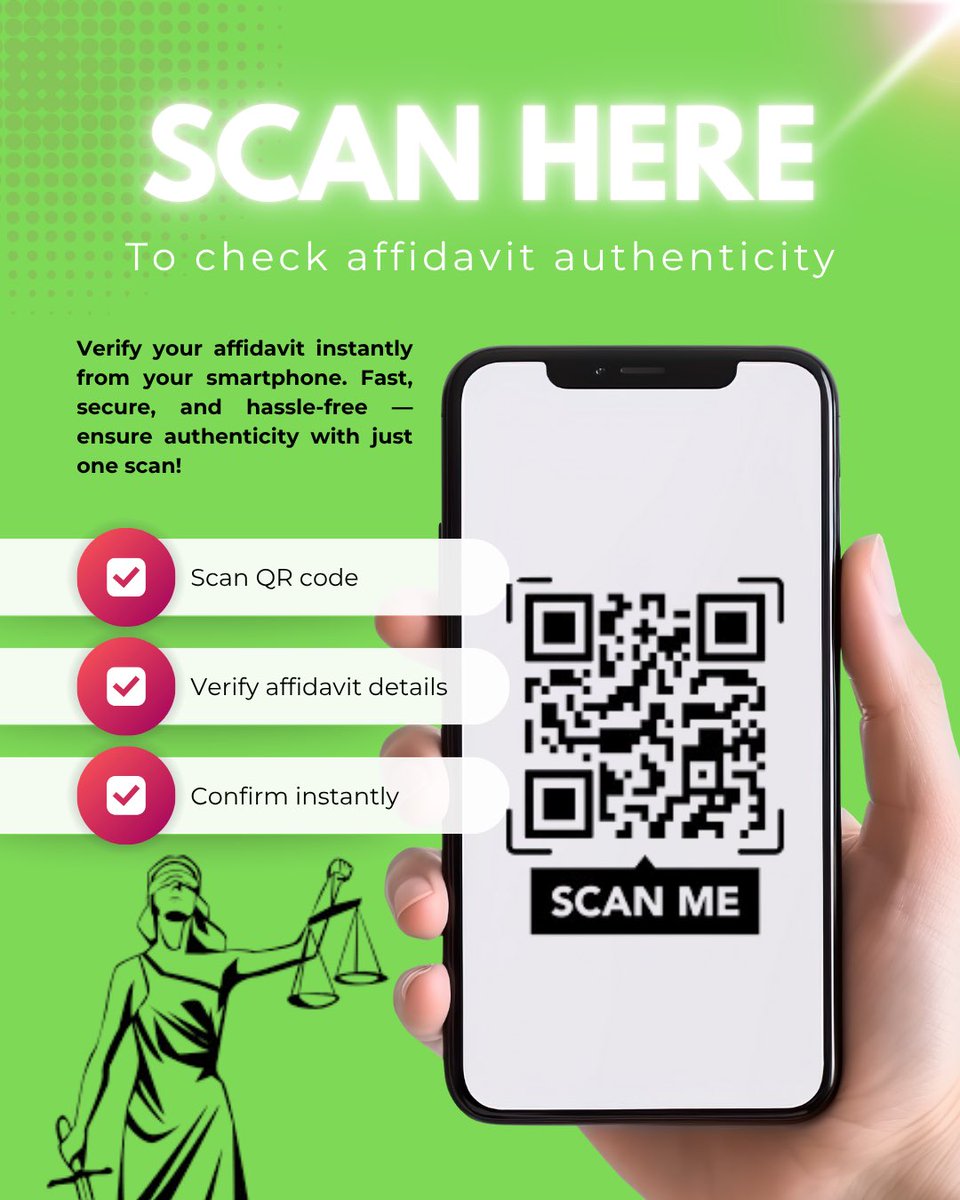 cisystems_'s tweet image. Verify your affidavit in seconds! ⚡
Simply scan the QR code to confirm authenticity fast, secure, and hassle-free.

✅ Scan
✅ Verify
✅ Confirm instantly

Start here 👉 portal.fhc.gov.ng
#Eaffidavit #DigitalNigeria #LegalDocsSimplified #NigeriaOnline
