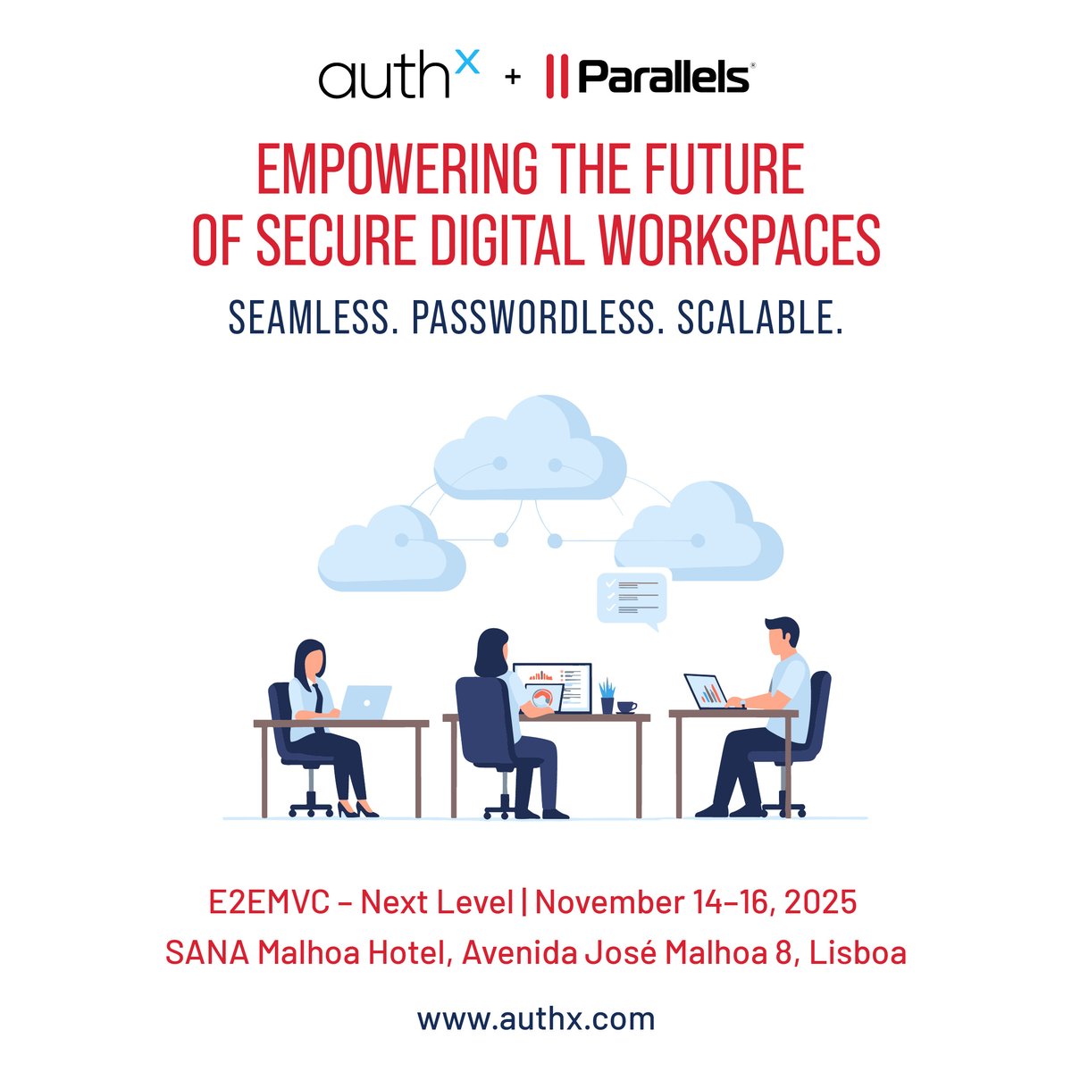 auth_x's tweet image. Our partner @parallels is at #E2EMVC – Next Level 2025 🇵🇹 

📍 SANA Malhoa Hotel, Lisbon | Nov 14–16

Discover how #AuthX + @parallels  are redefining hybrid work with Passwordless and secure digital access.🔒

🔗 e2emvc.com/e2evc-home-pag…

#Parallels #CyberSecurity #ZeroTrust