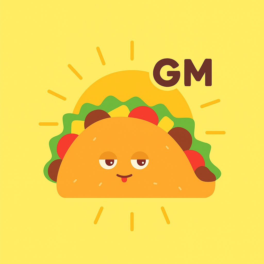 GM Taco’s 🟦

This one’s extra crunchy 😎

giving away 5 AIRDROPS right here!
RT &amp; drop your Base address below 👇

⏰ ends in 48h