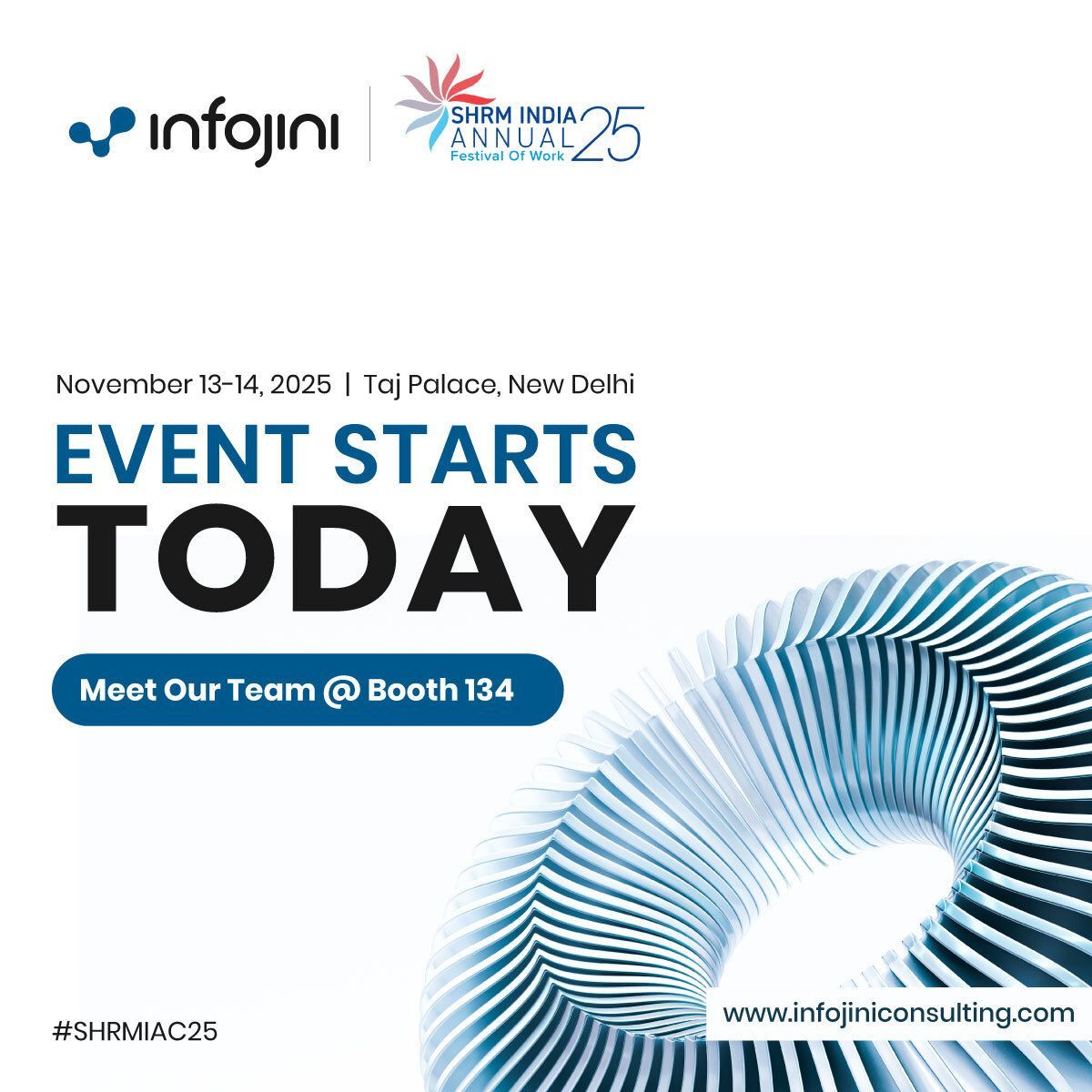 The wait is over, the SHRM Tech Conference 2025 starts today!

Meet our team for insightful conversations on how AI, automation, and data-led strategies are transforming the modern workplace.

 #SHRMIAC25 #SHRMIAC25  #FutureOfWork  #TransformWithInfojini #InfojiniEvents