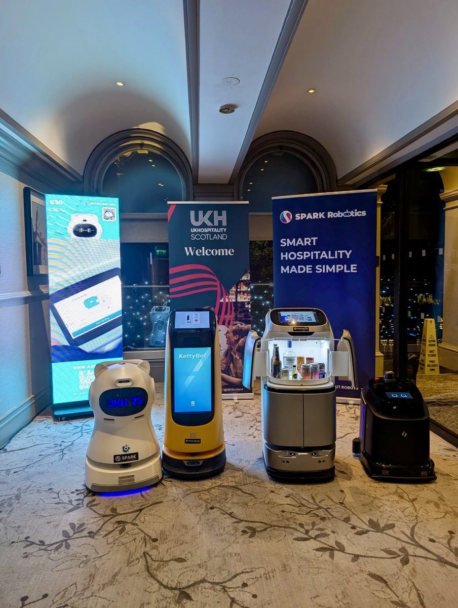 SparkEPOS's tweet image. Proud to join @UKHofficial Scotland. Innovation in hospitality is thriving!

Our client Anna Wadcock @maldronhotelne1 shared her success with room service robots.

“We have a 100% uplift in room service revenues with the ButlerBot W3. It handles 95% of the room service orders.&quot;