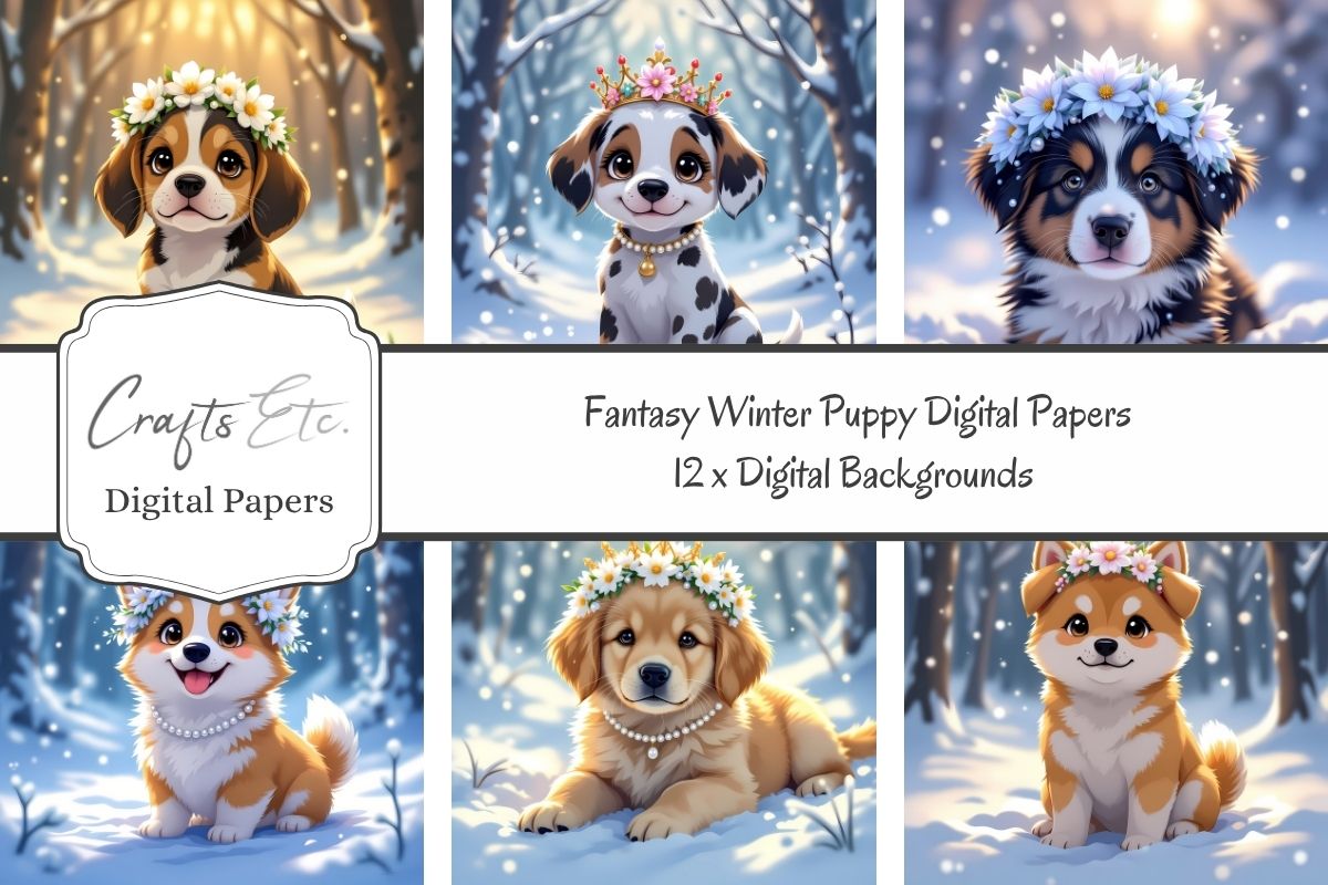 CraftsEtcOnline's tweet image. ❄️✨ New on Creative Fabrica! – a cosy set of 12 digital papers featuring different dog breeds in magical snow-kissed forests. creativefabrica.com/product/fantas…
#digitalpapers #dogart #fantasyart #Dogs