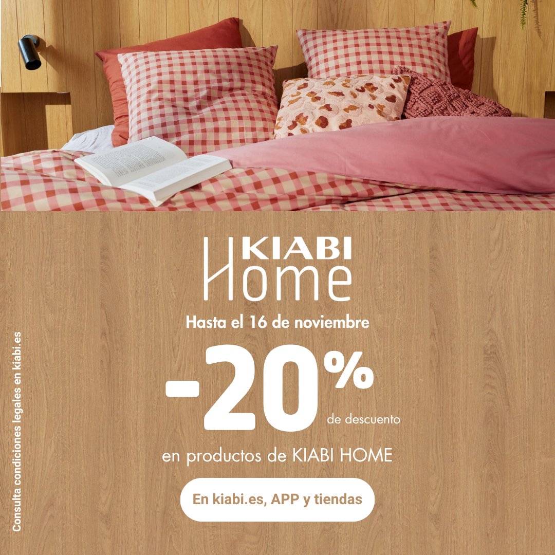 [PROMO -20% HOGAR] ¡Es hora de darle un aire fresco a tu casa! 👏 Aprovecha esta promoción de hasta -20% en una selección de artículos🏡
  
Descúbrelos todos aquí ⬇️
bit.ly/2511_kiabi_hom…