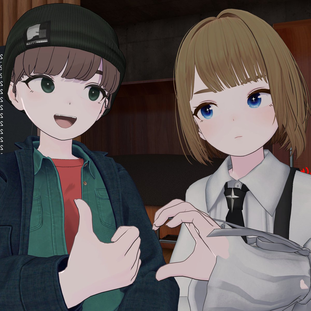 a1eccusu's tweet image. uNya2屋さんのHand Gesture Setなら古のあのポーズがフレンドとできる！やったね！