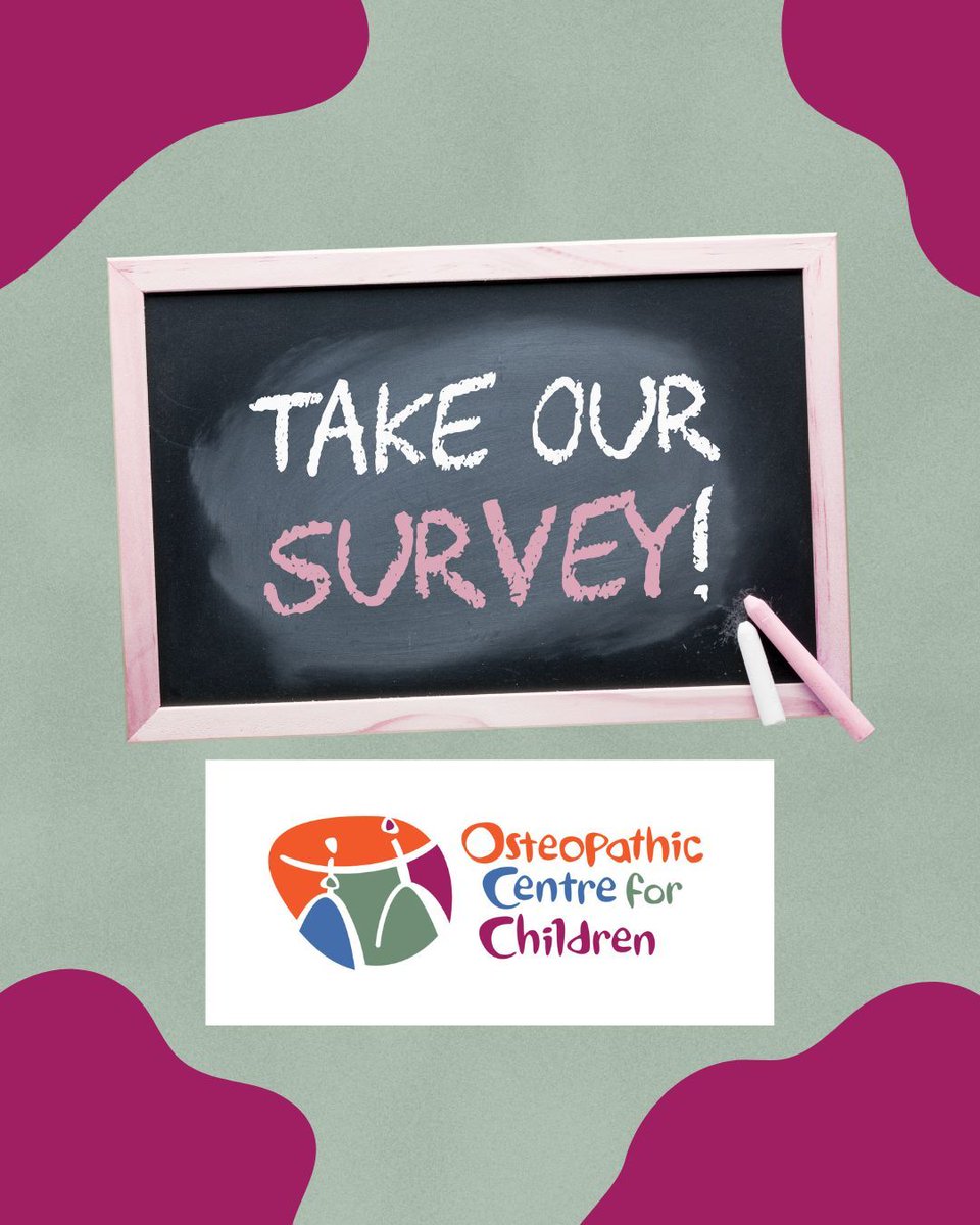 Your feedback is incredibly important to us as it allows us to improve our services. If you're a patient at the Osteopathic Centre for Children, we invite you to complete our short 2-minute survey. 

surveymonkey.com/r/GRJFWVC 

The more we know, the more we can help! 

#Osteopathy