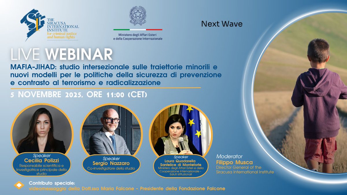 NextWaveIntl's tweet image. Il webinar “Mafia–Jihad” è ora disponibile sul canale YouTube di @NextWaveIntl. Un confronto su come le esperienze maturate nella tutela dei minori in contesti mafiosi possano ispirare strategie innovative di prevenzione della radicalizzazione.

👉 youtube.com/watch?v=4SYbi1…