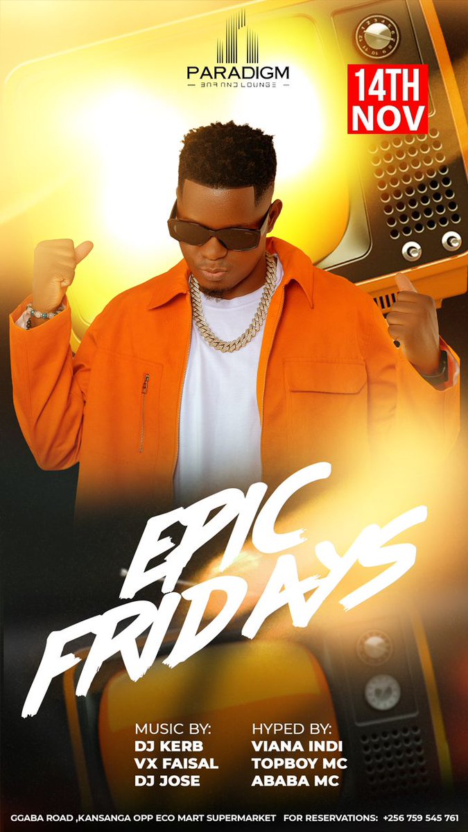 nimipamela0's tweet image. Kampala, are you ready to go all in tomorrow night?

The beats are hot, the crowd’s electric, and the vibe? 100% unforgettable.
Pull up and make your Friday legendary @Paradigmkla
#ParadigmEpicFriday #ParadigmKla