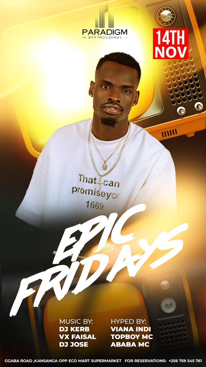 nimipamela0's tweet image. Kampala, are you ready to go all in tomorrow night?

The beats are hot, the crowd’s electric, and the vibe? 100% unforgettable.
Pull up and make your Friday legendary @Paradigmkla
#ParadigmEpicFriday #ParadigmKla